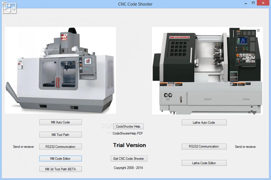 CNC Code Shooter main screen