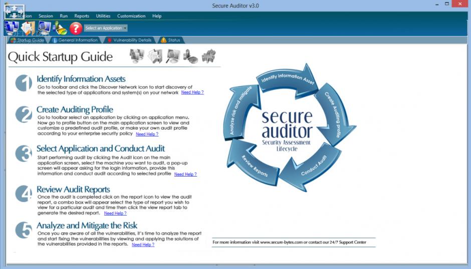 Secure Auditor main screen