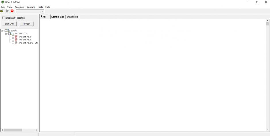 Ufasoft IM Snif main screen