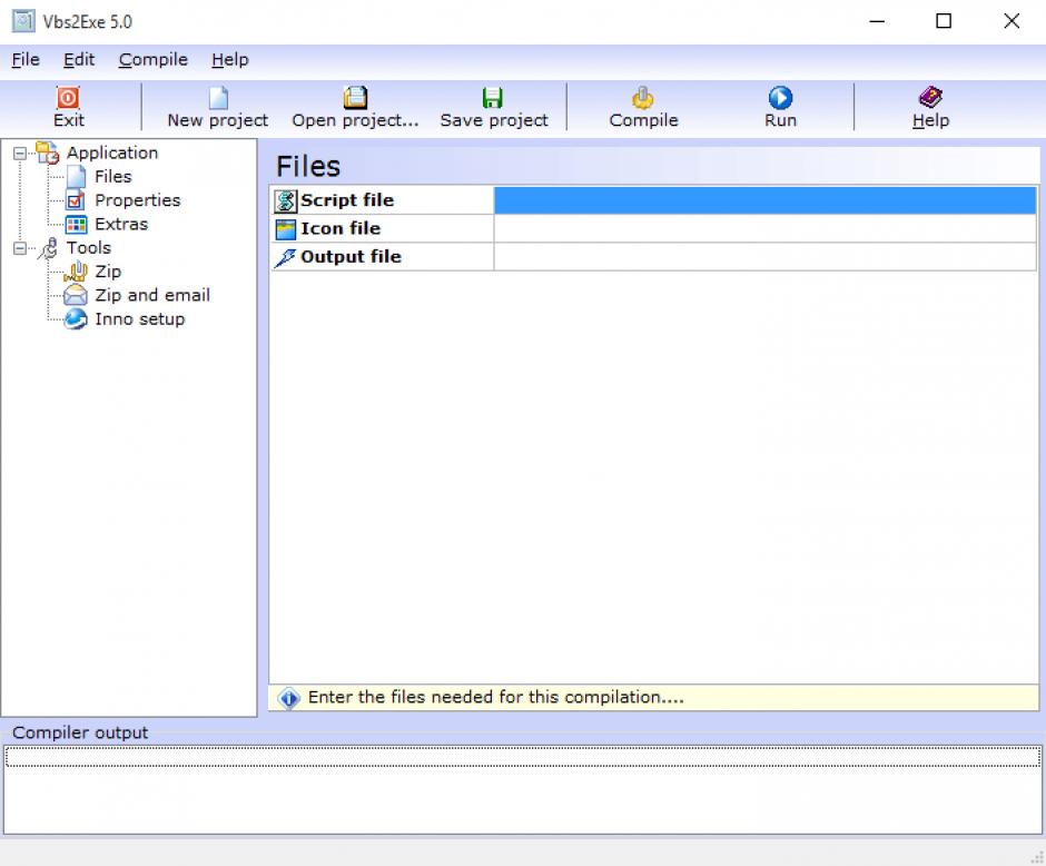 screenshot of program