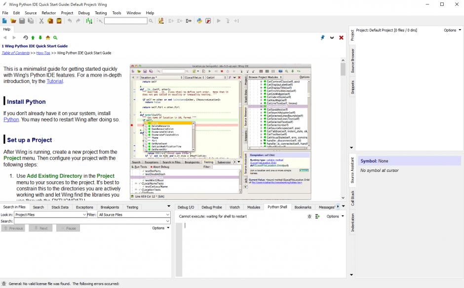 screenshot of program