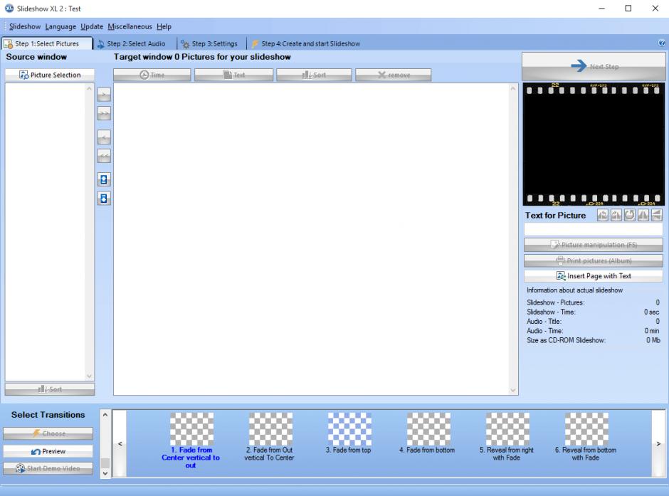 ACX-Diashow-Generator main screen