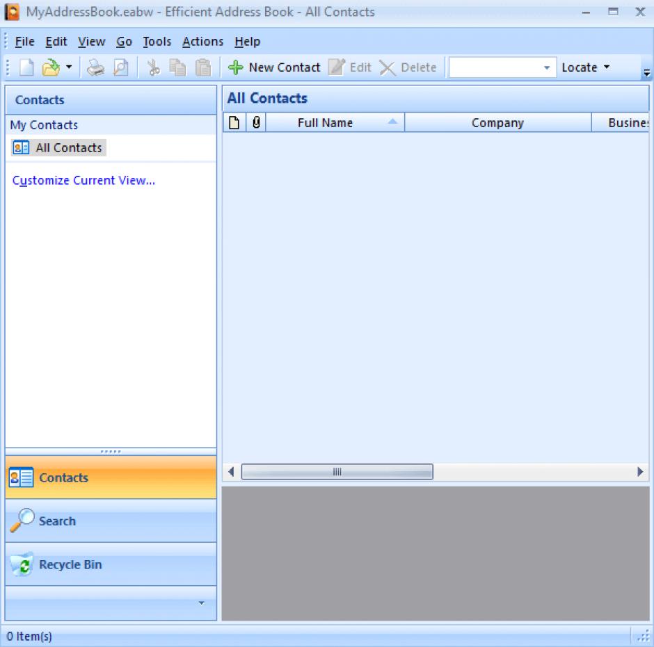 screenshot of program