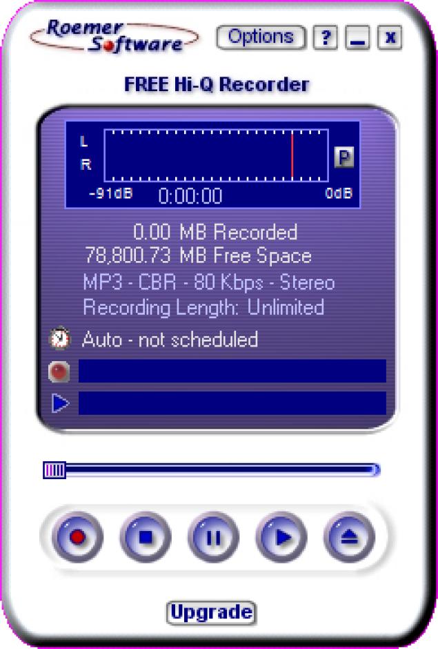 FREE Hi-Q Recorder main screen