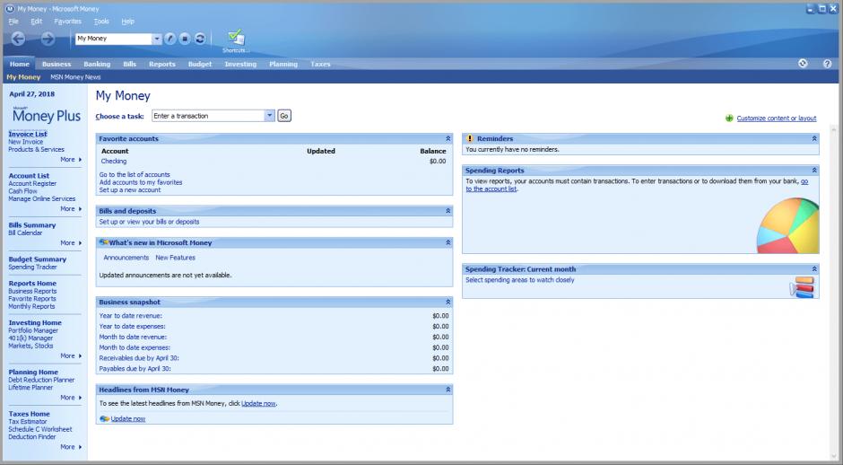 screenshot of program