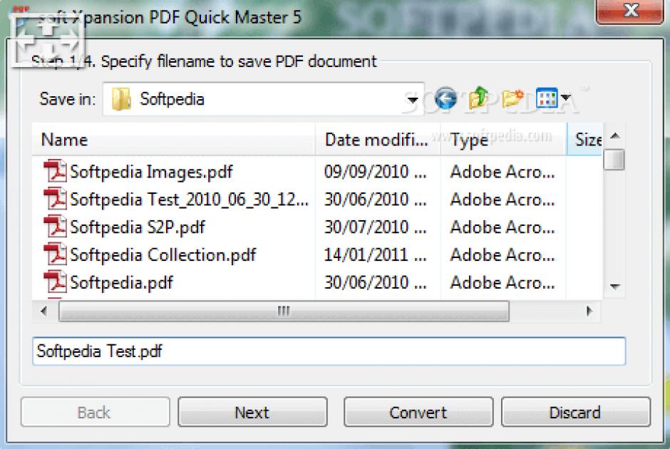 PDF-A Quick Master main screen