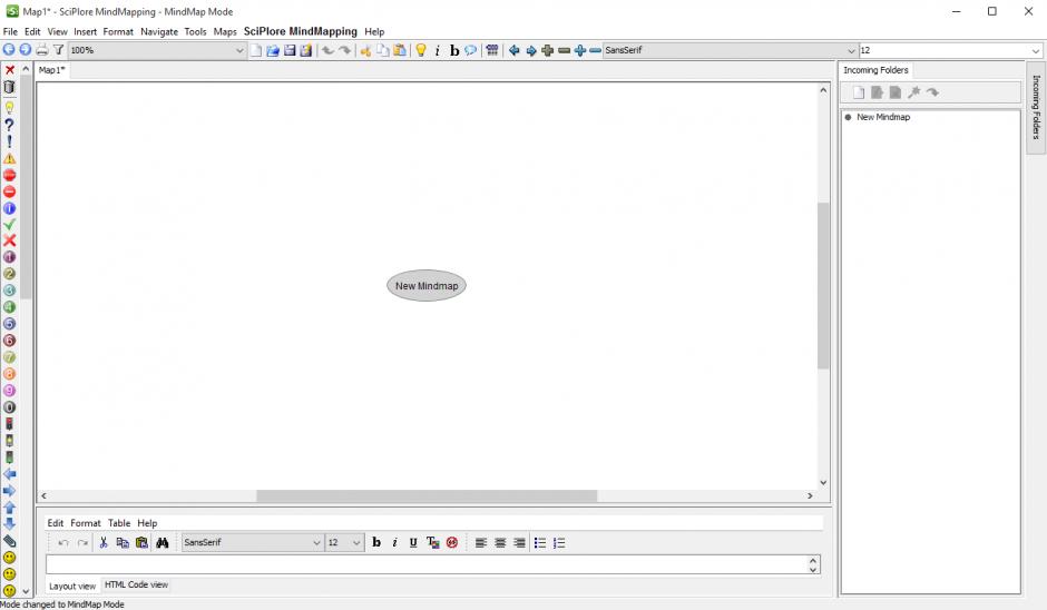 SciPlore MindMapping main screen