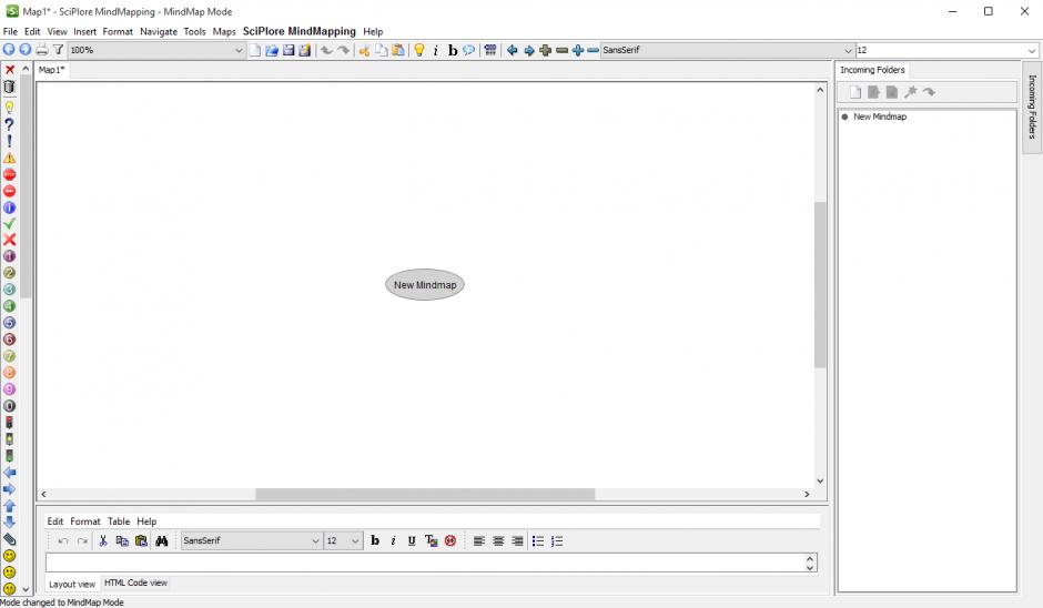 SciPlore MindMapping main screen