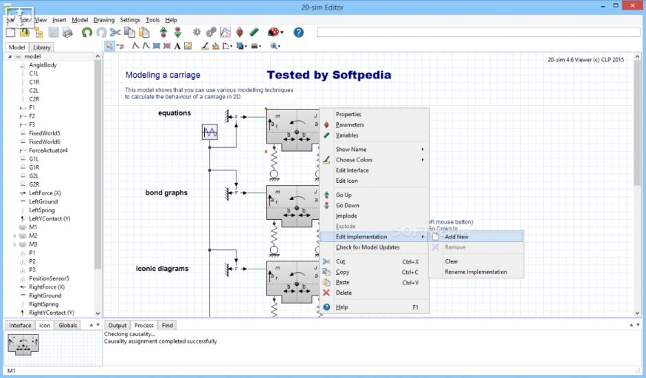 20-sim main screen