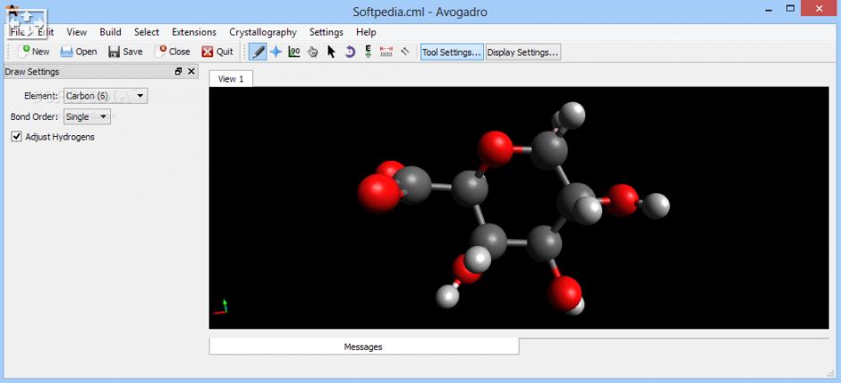 Avogadro main screen