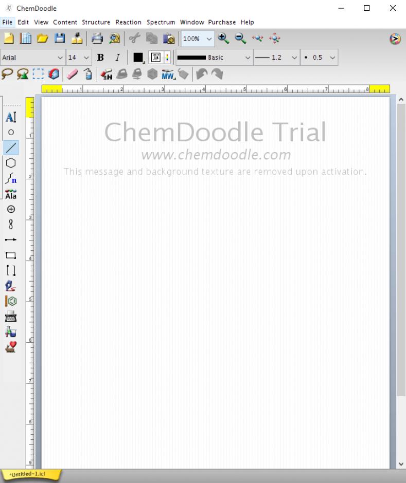 ChemDoodle main screen