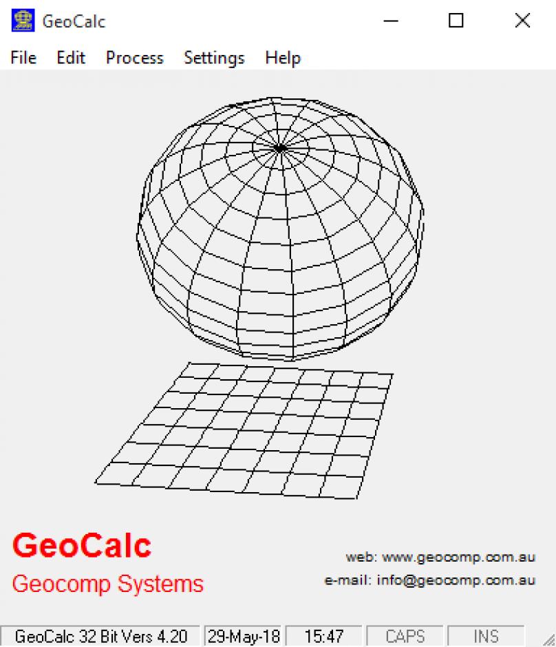 GeoCalc main screen