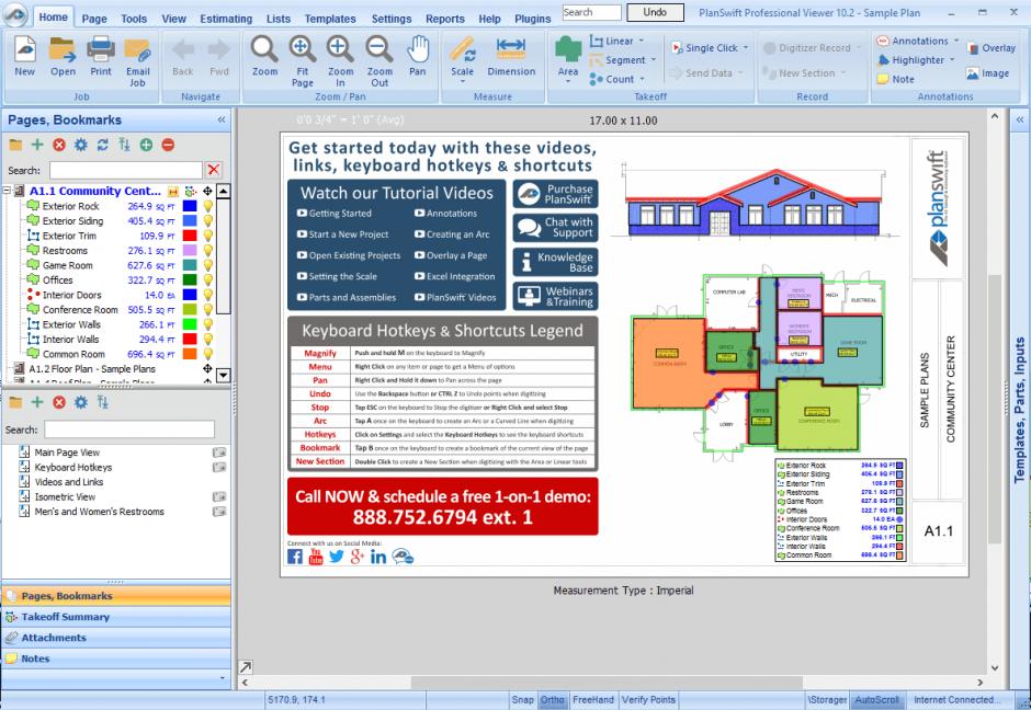 PlanSwift main screen