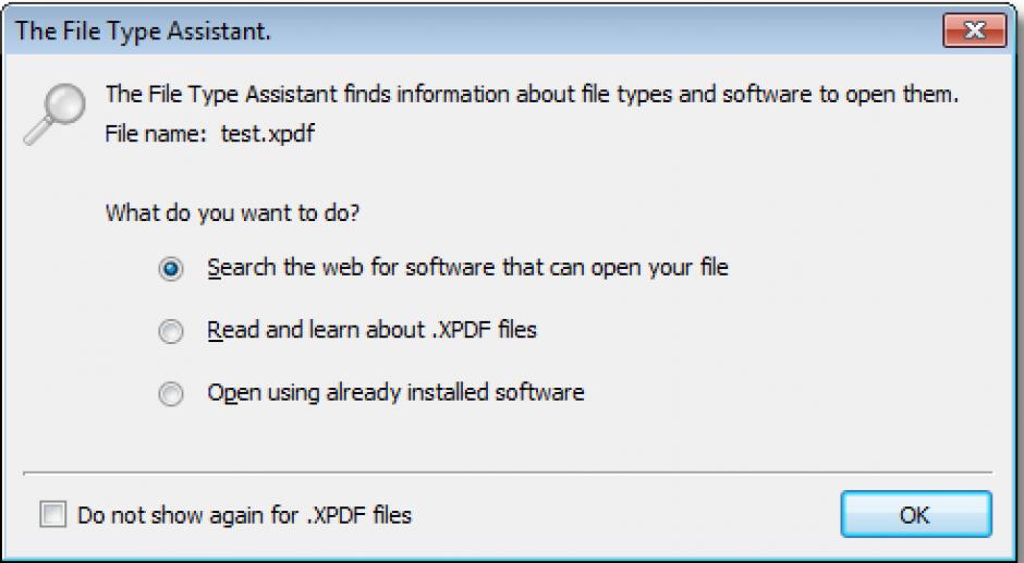 File Type Assistant 2013 main screen