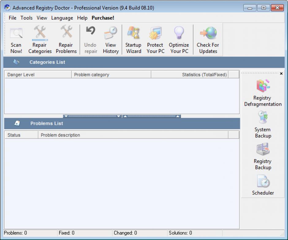 screenshot of program