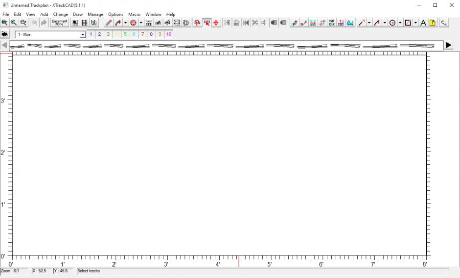 XTrkCAD main screen