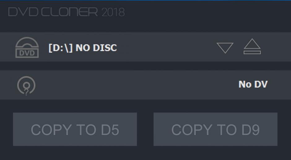 DVD-Cloner 2018 main screen