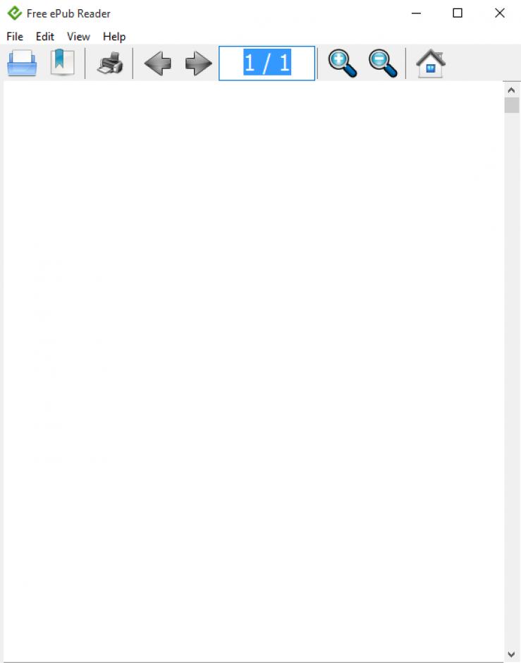 Free ePub reader main screen