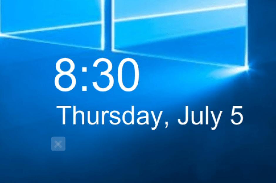 Metro Style Date Widget main screen