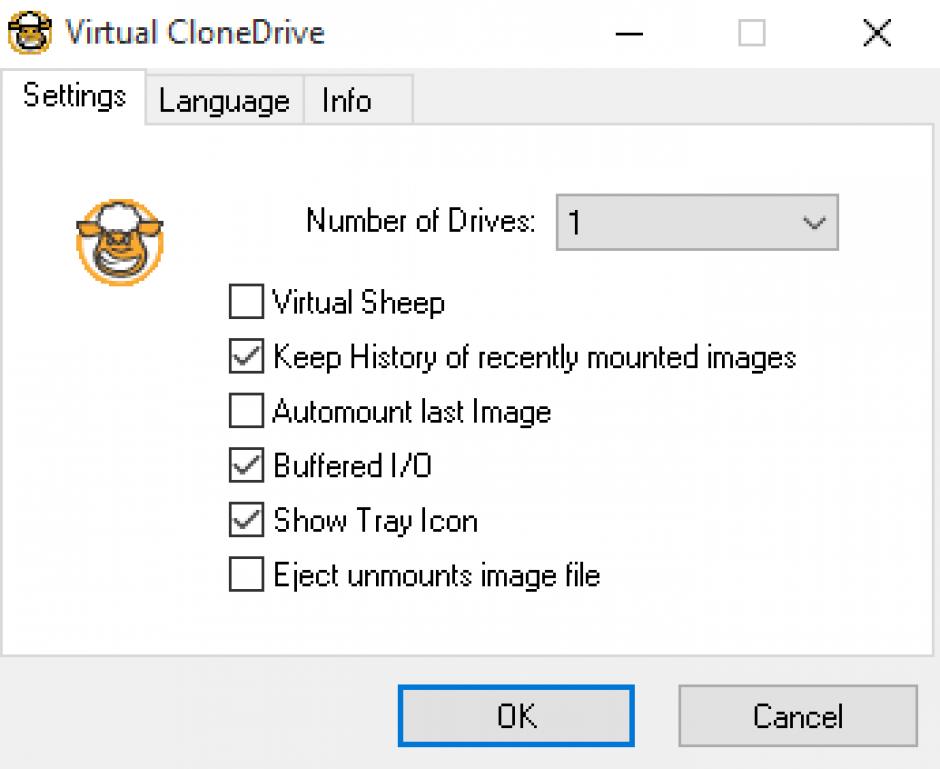 Virtual CloneDrive main screen