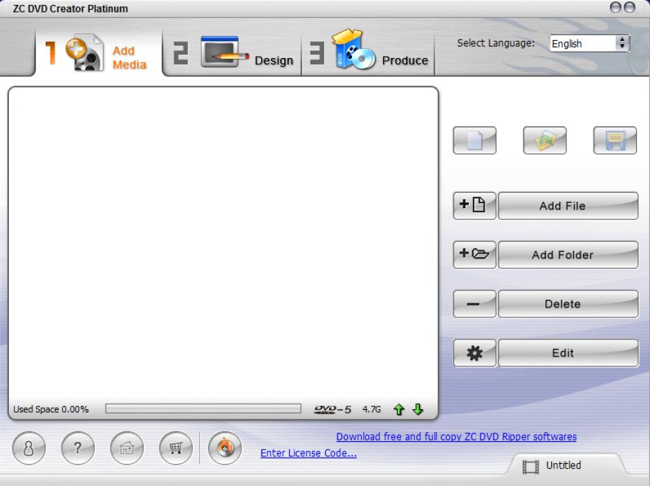 screenshot of program