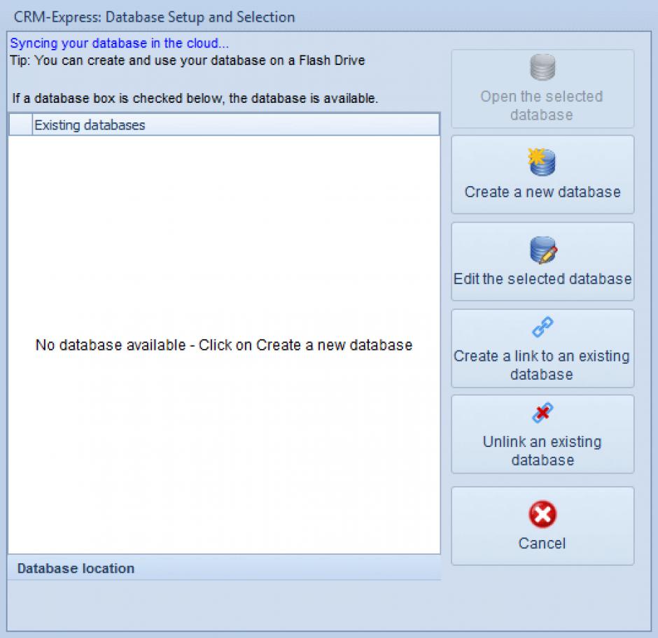 CRM-Express Standard main screen