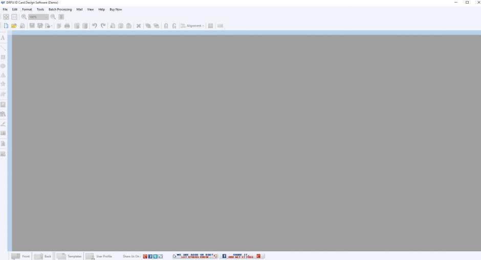 DRPU ID Card Design Software main screen