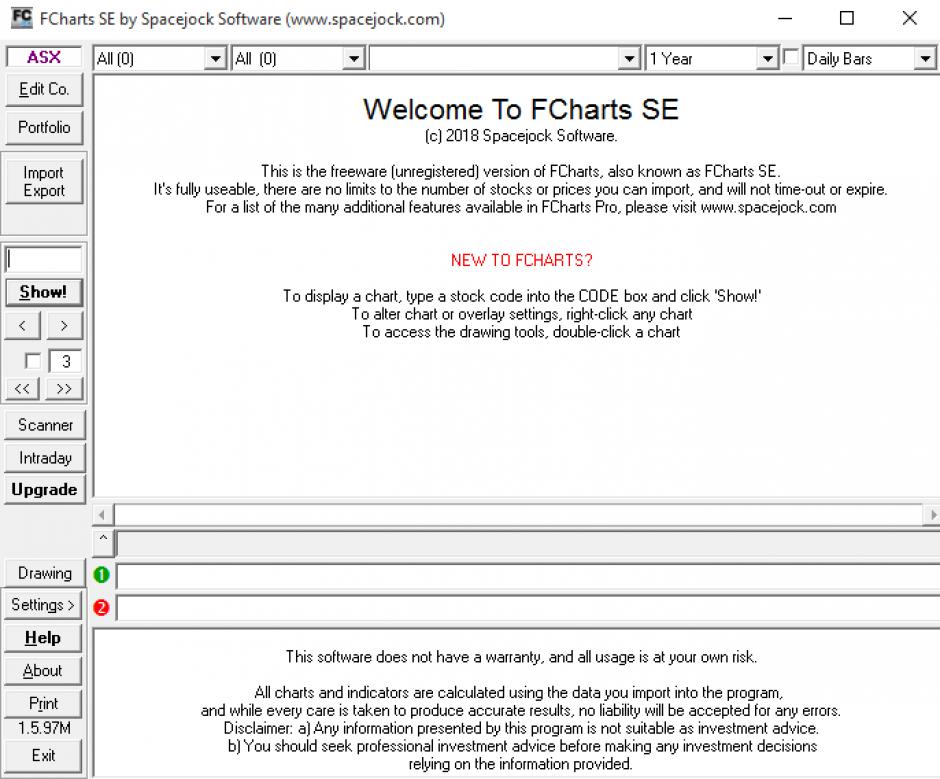 screenshot of program