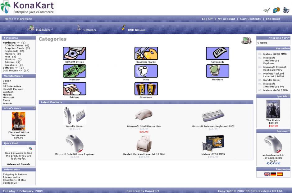 screenshot of program