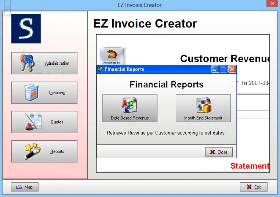 SSuite Office - EZInvoice Creator main screen