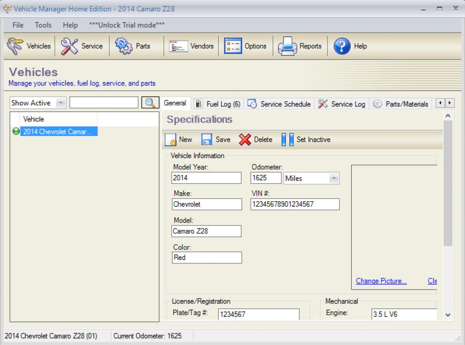 screenshot of program