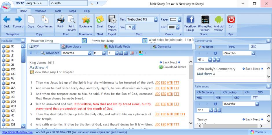 Bible Study Pro main screen