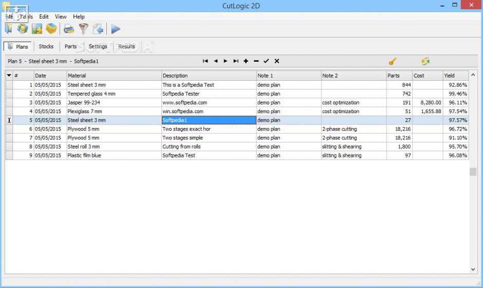 screenshot of program