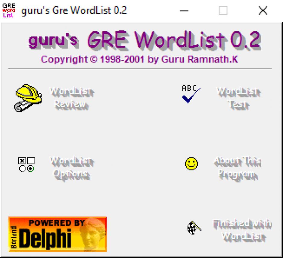 screenshot of program