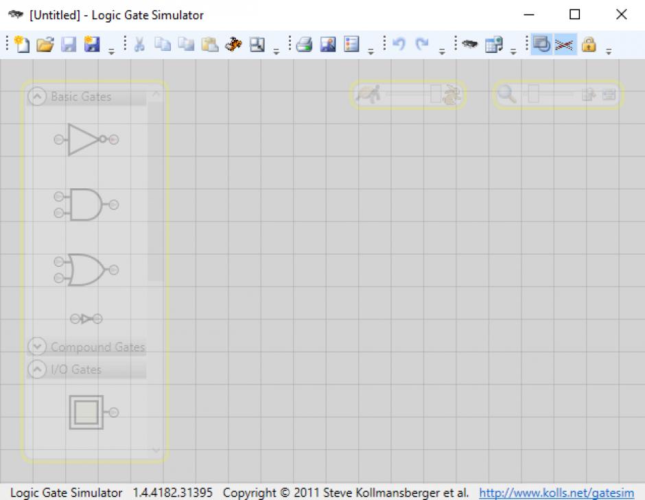 Logic Gate Simulator main screen