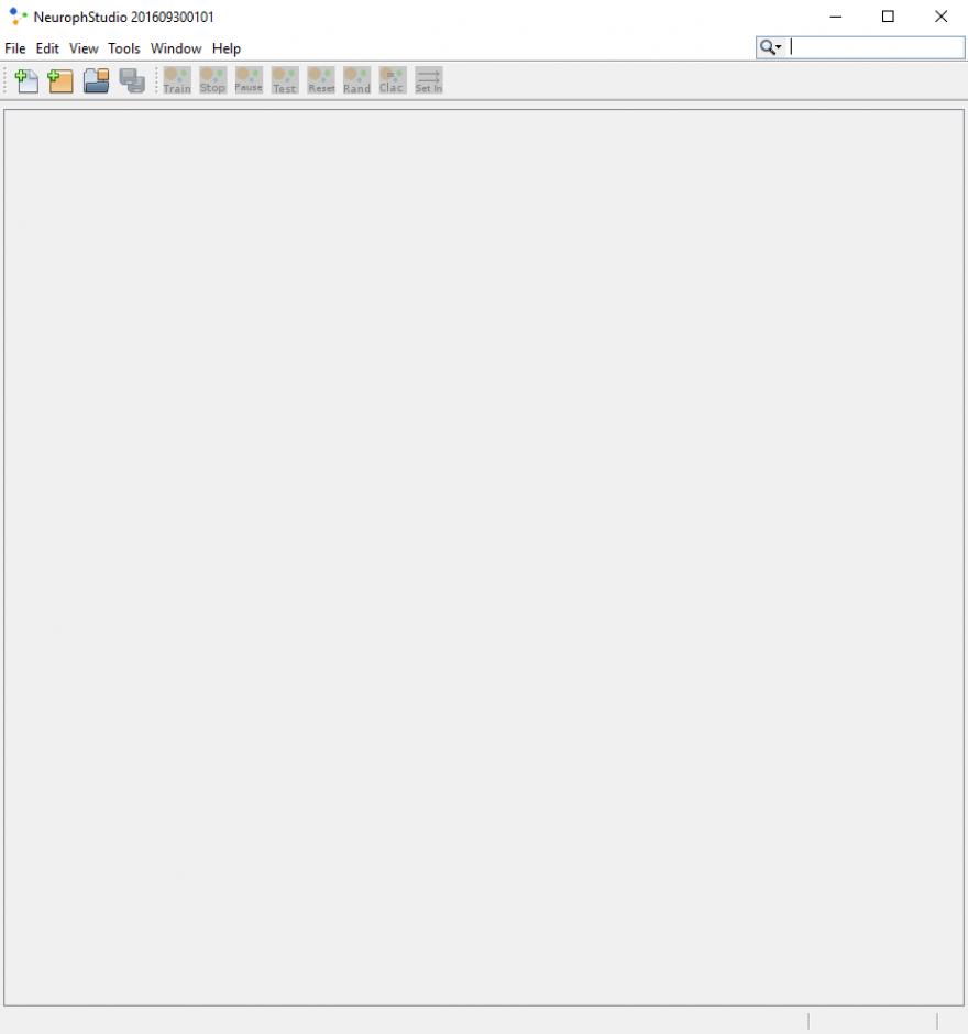 NeurophStudio main screen