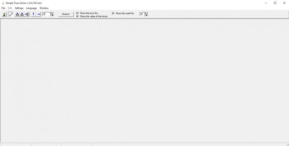 Simple Truss Solver main screen