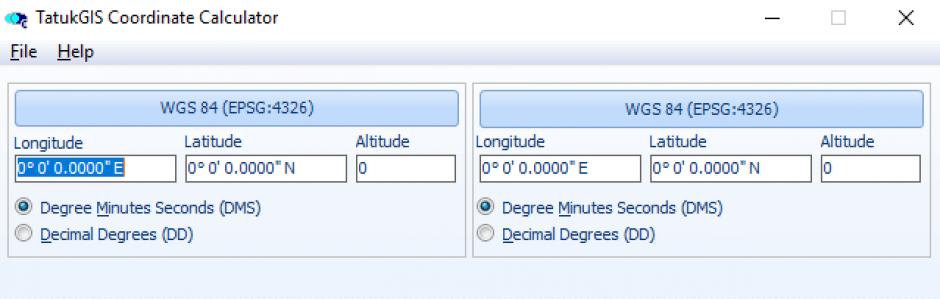 TatukGIS Calculator main screen