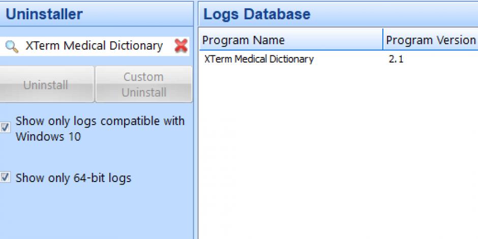 revo uninstaller pro uninstall xterm medical dictionary using logs