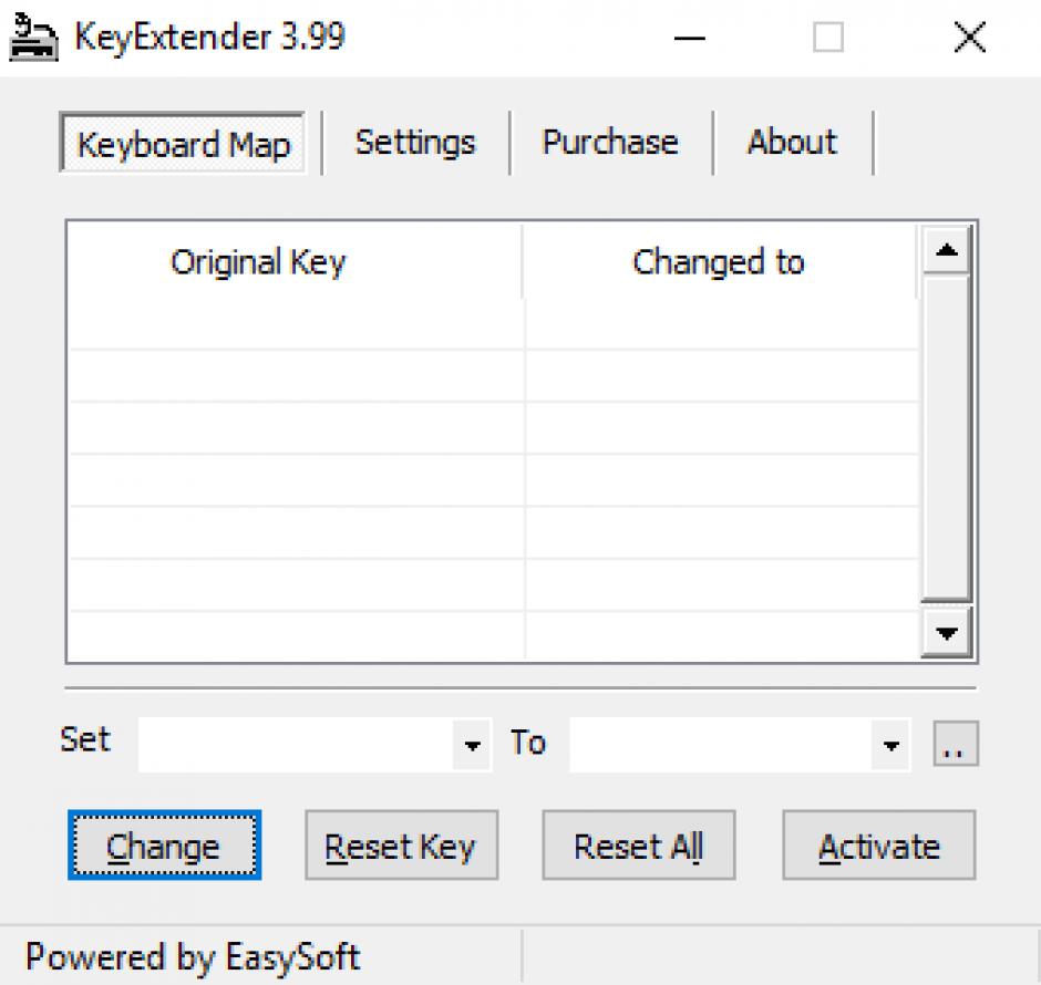 KeyExtender main screen