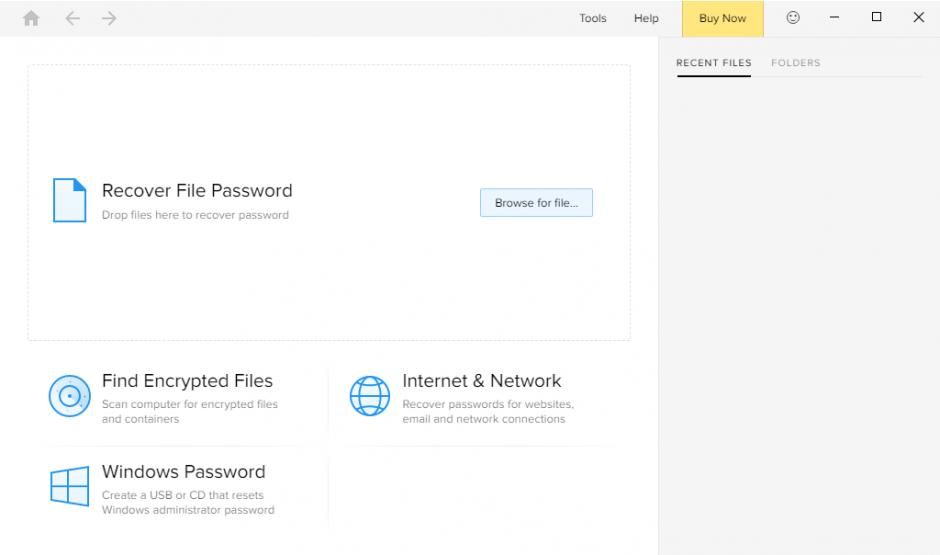 Passware Kit Demo Basic main screen