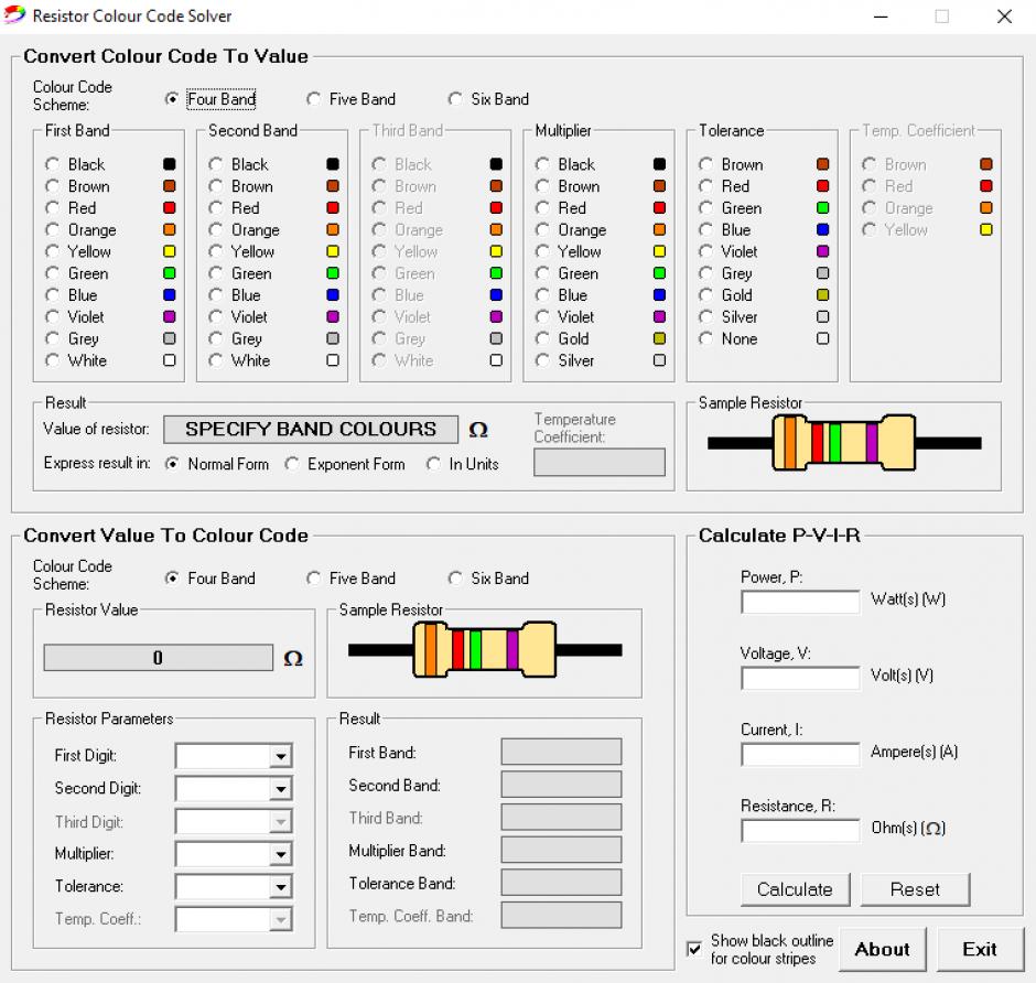 screenshot of program