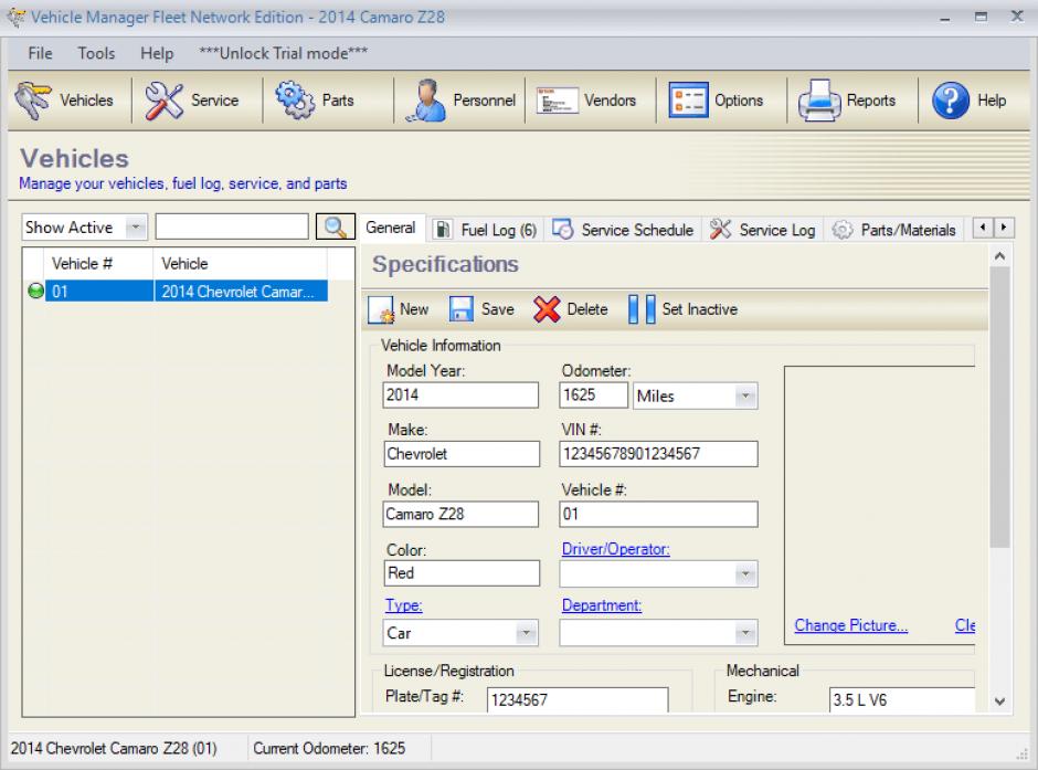 screenshot of program