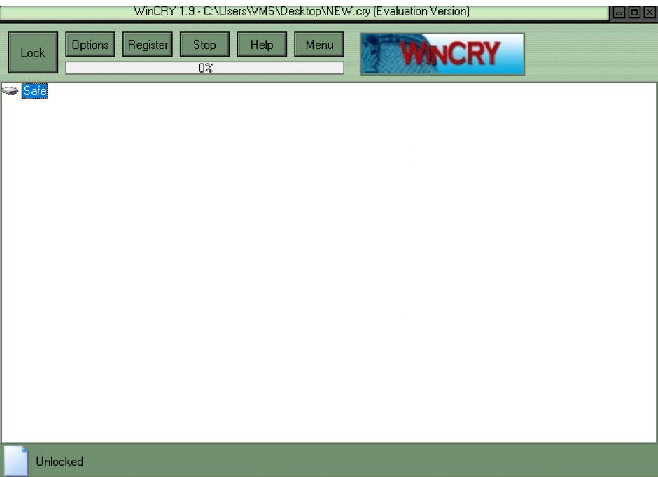 screenshot of program