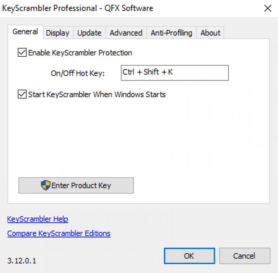 screenshot of program