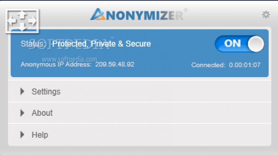 Anonymizer Universal main screen