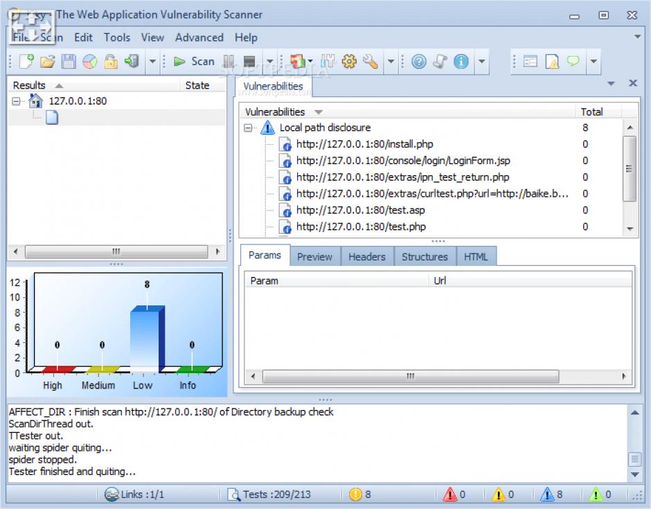 screenshot of program