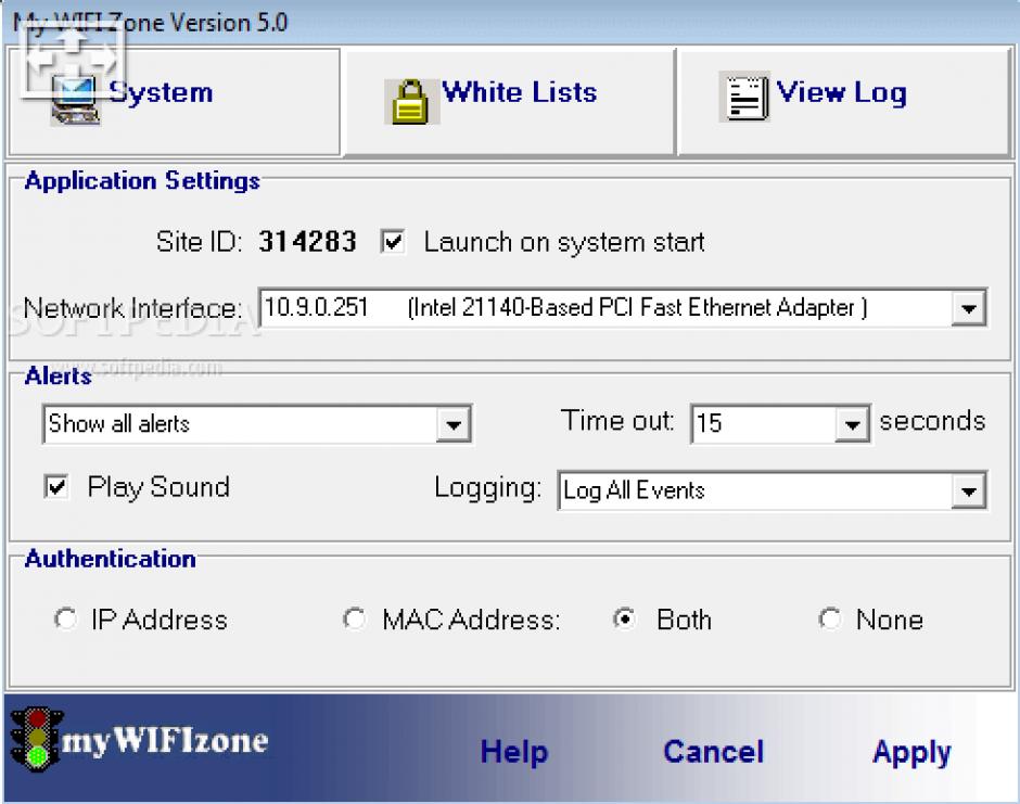 my WIFI zone main screen