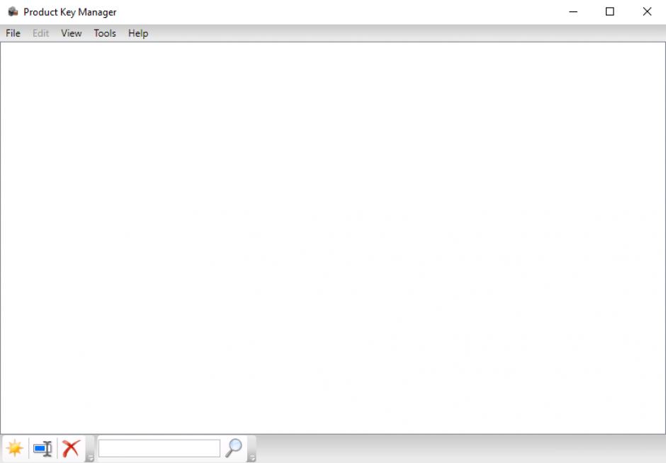 Product Key Manager main screen