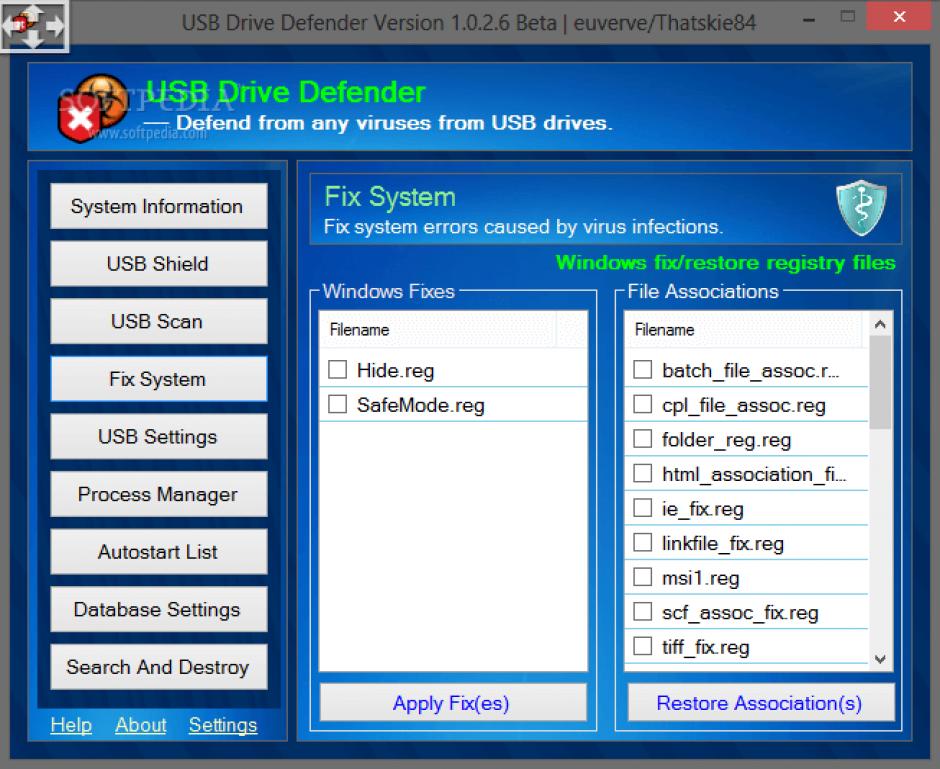 screenshot of program